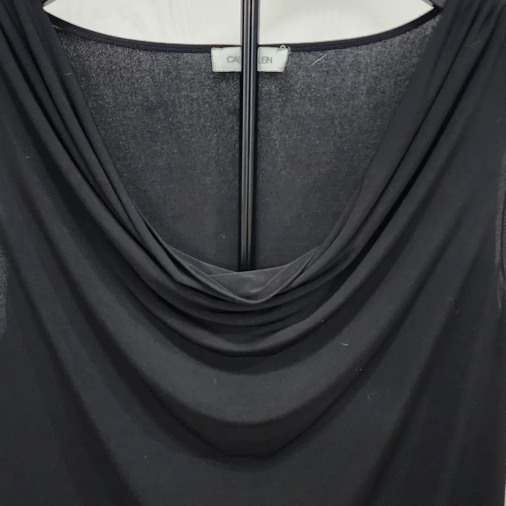 Calvin Klein Black Cowl Neck Blouse. Size L. - Picture 2 of 4